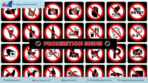 contoh dan gambar simbol larangan k3