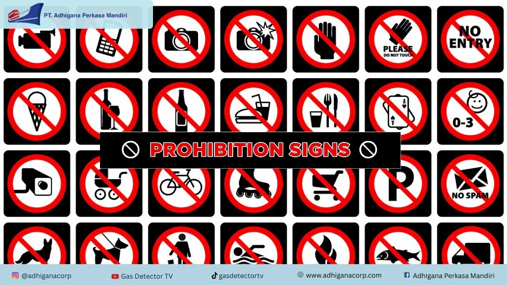 contoh dan gambar simbol larangan k3
