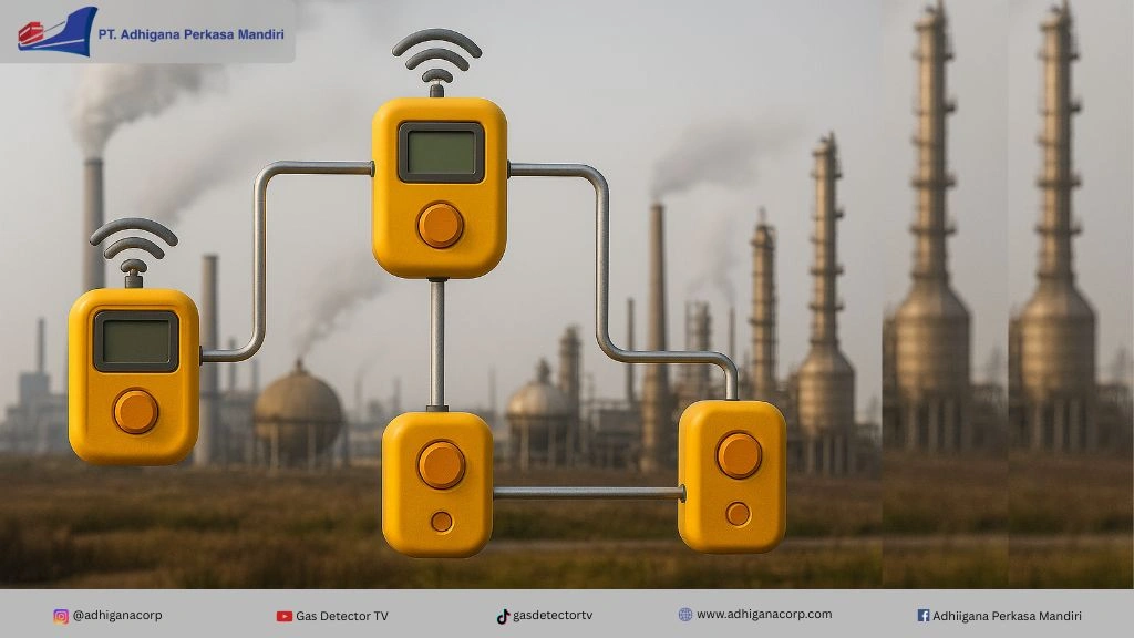 topologi jaringan gas detector pada sistem monitoring gas